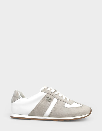 Comfortable Women's Lace Up Sneaker In White Faux Suede | Aerosoles Shoes