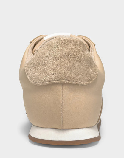 Comfortable Women's Lace Up Sneaker In Beige Faux Suede | Aerosoles Shoes