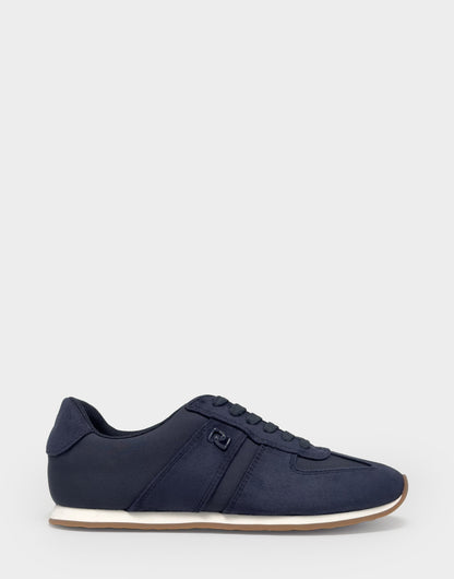 Comfortable Women's Lace Up Sneaker In Navy Faux Suede | Aerosoles Shoes