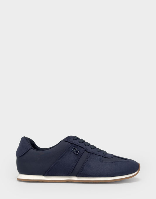 Comfortable Women's Lace Up Sneaker In Navy Faux Suede | Aerosoles Shoes