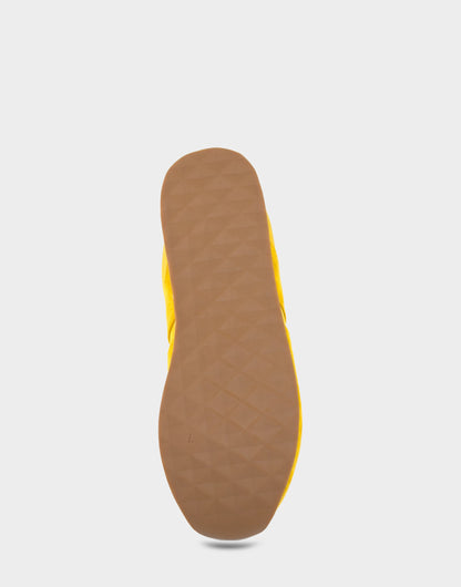 Comfortable Women's Lace Up Sneaker In Yellow Faux Suede | Aerosoles Shoes