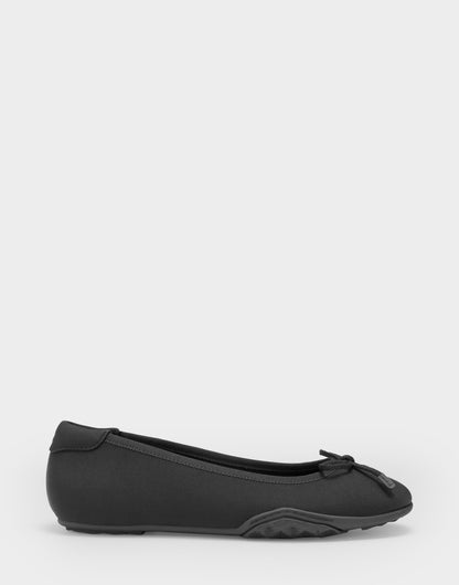 Comfortable Women's Sneakerina Flat In Black Stretch Gabardine | Aerosoles Shoes