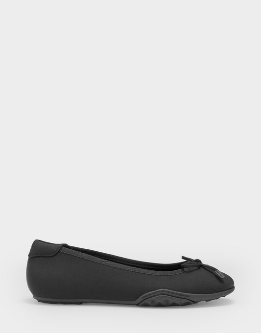 Comfortable Women's Sneakerina Flat In Black Stretch Gabardine | Aerosoles Shoes