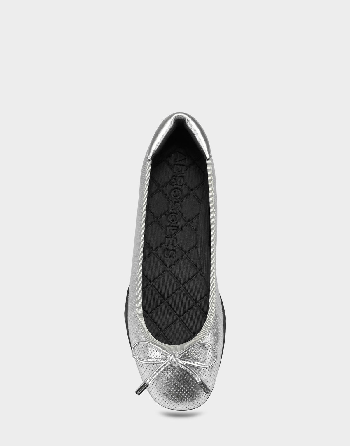 Comfortable Women's Sneakerina Flat In Silver Faux Leather | Aerosoles Shoes