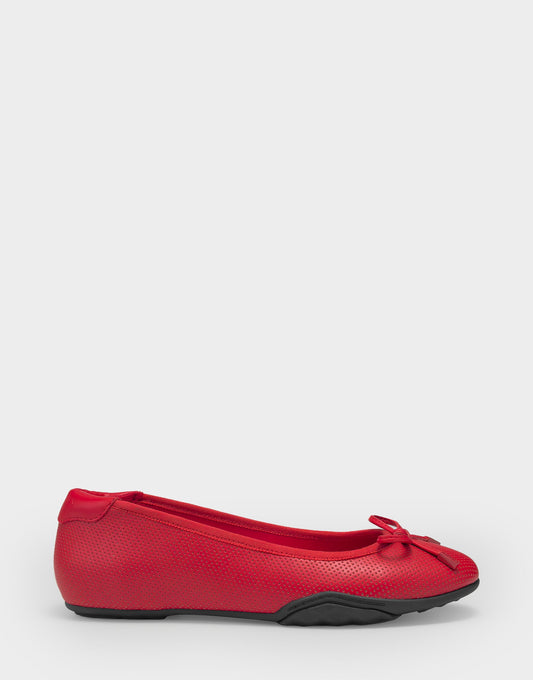 Comfortable Women's Sneakerina Flat In Red Faux Leather | Aerosoles Shoes