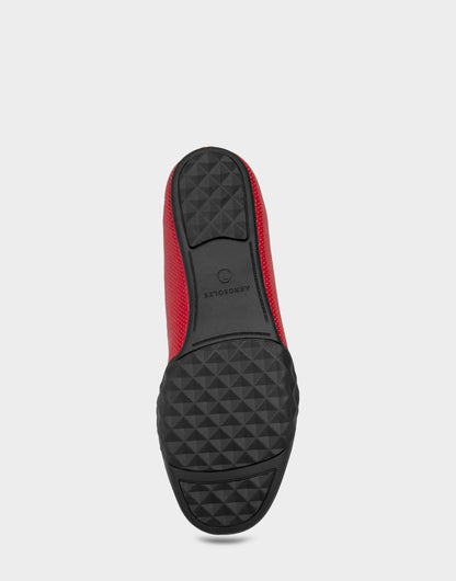 Comfortable Women's Sneakerina Flat In Red Faux Leather | Aerosoles Shoes