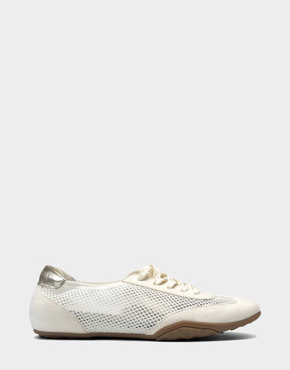 Comfortable Women's Sneaker in Cream Mesh/faux Suede | Aerosoles Shoes