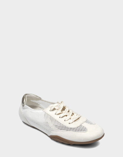 Comfortable Women's Sneaker in Cream Mesh/faux Suede | Aerosoles Shoes