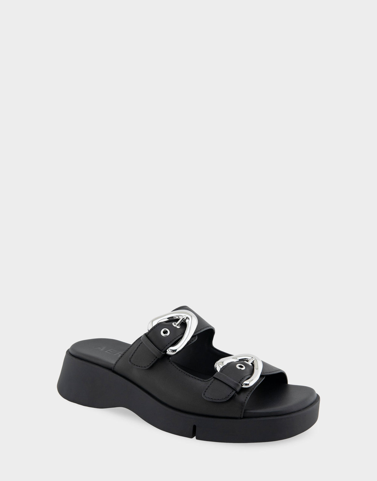 Comfortable Women's Walking Sandal in Black Leather | Aerosoles Shoes