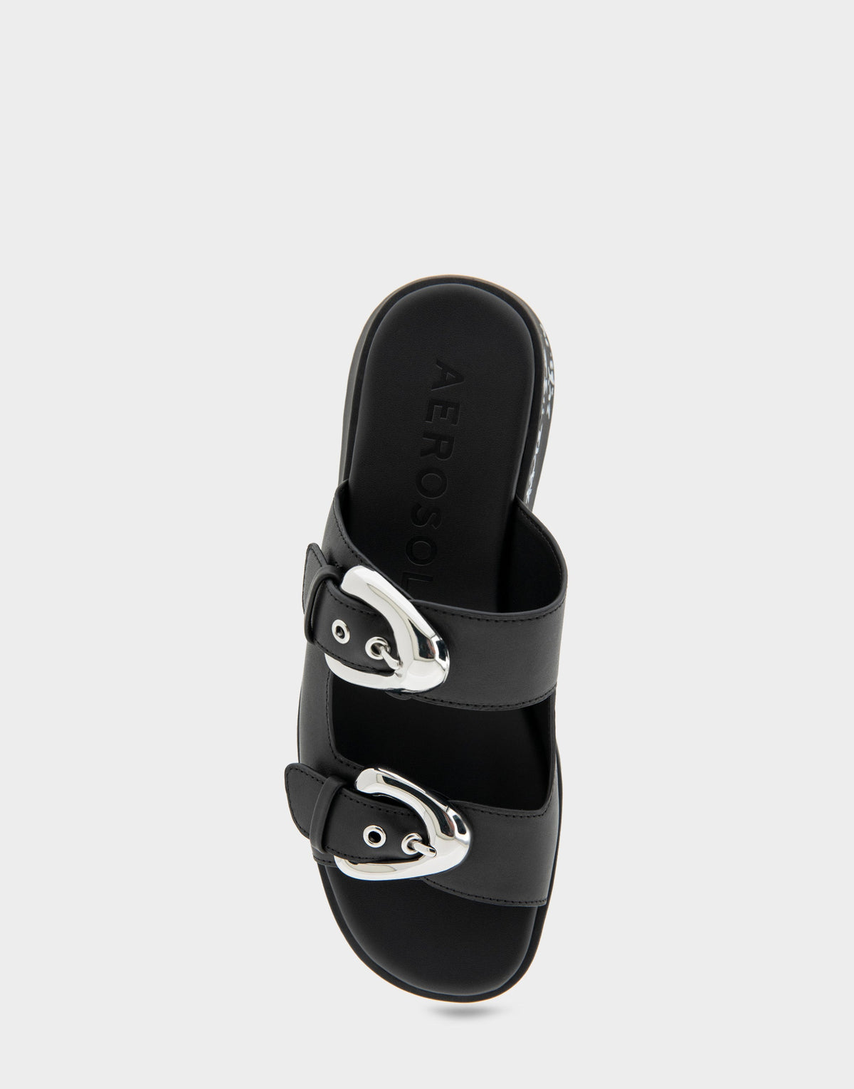 Comfortable Women's Walking Sandal in Black Leather | Aerosoles Shoes