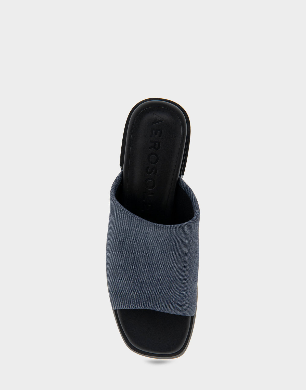 Comfortable Women's Dress Sandals in Dark Blue Stretch Fabric Gabardine | Aerosoles Shoes